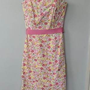 Strapless Lily Pulitzer floral print sundress